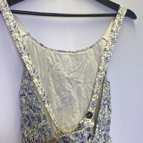 Free People Petunia Cotton Cris Cross Back Mini Dress NWT - Picture 8 of 9